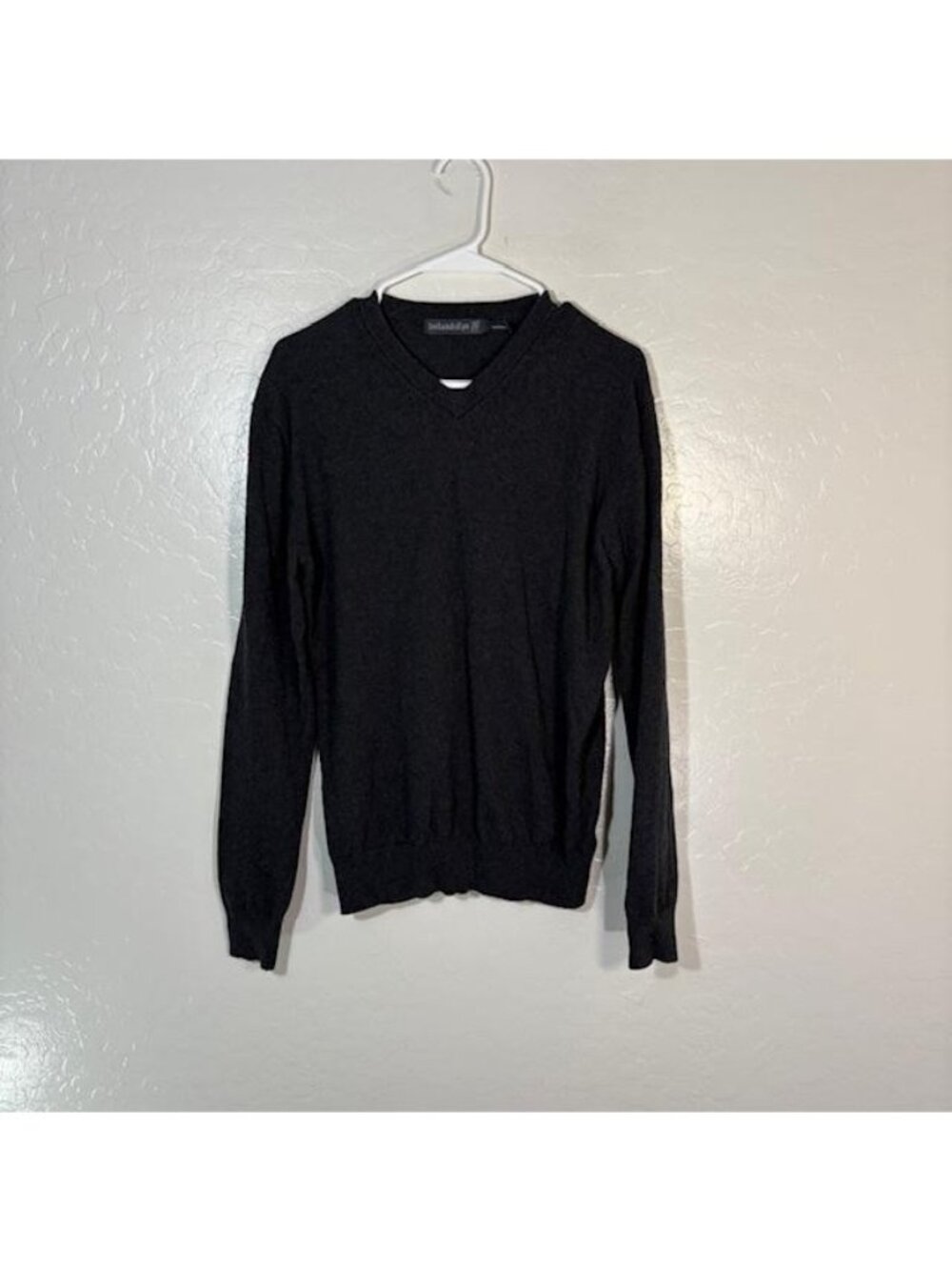 IrelandsEye Sweater Mens Small Gray V Neck Cotton Cashmere Blend Pullover Knit